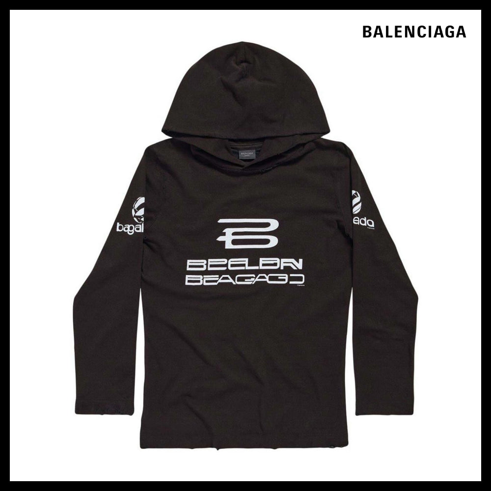 ★Balenciaga アウトレット セール ★ Long Sleeve Hoodie