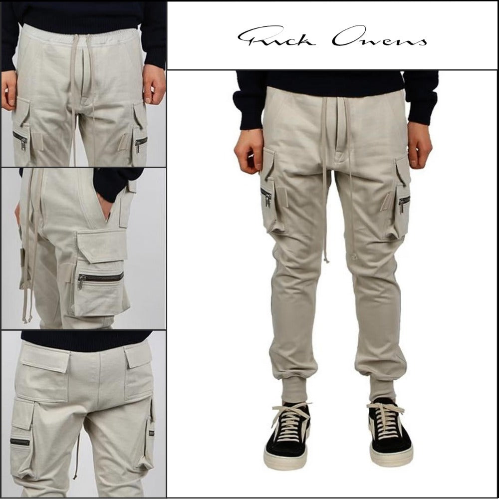 【RICK OWENS】Mastodon Cargo Pants Beige