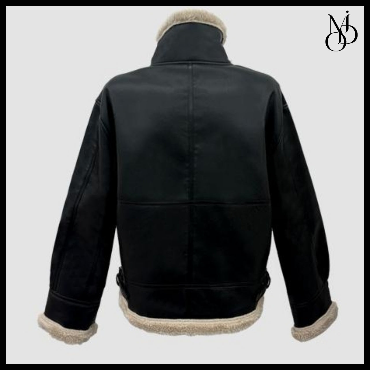 【MODIMOOD】Pinter Buckle High Neck Leather Mustang 2 Colors