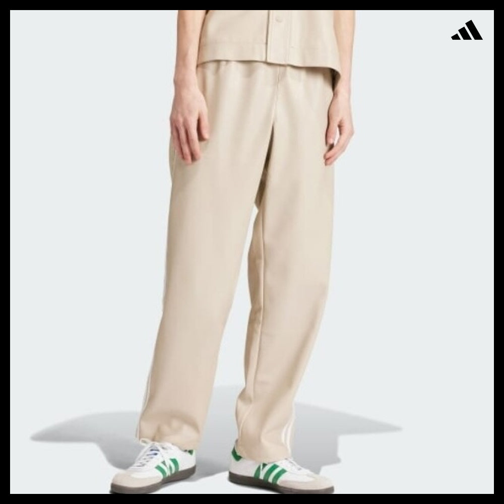 【ADIDAS 】Faux Leather Adicolor 3S Firebird Tracksuit Pants
