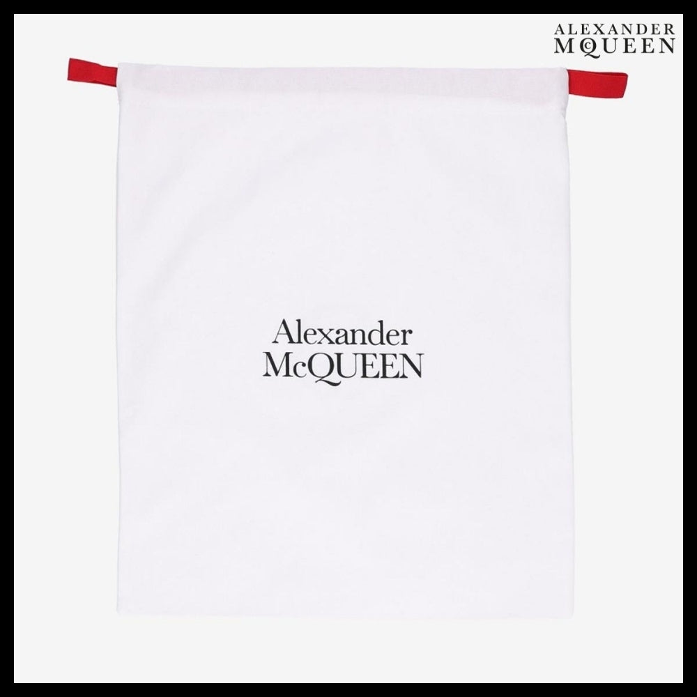 【Alexander Mcqueen】Tread Lace-Up Boots Black Silver