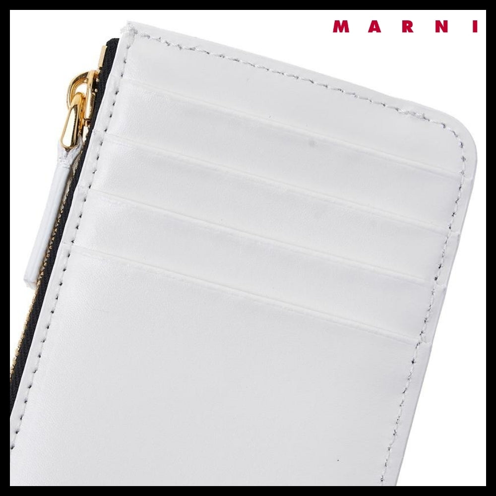 【MARNI】Logo Leather Card Holder