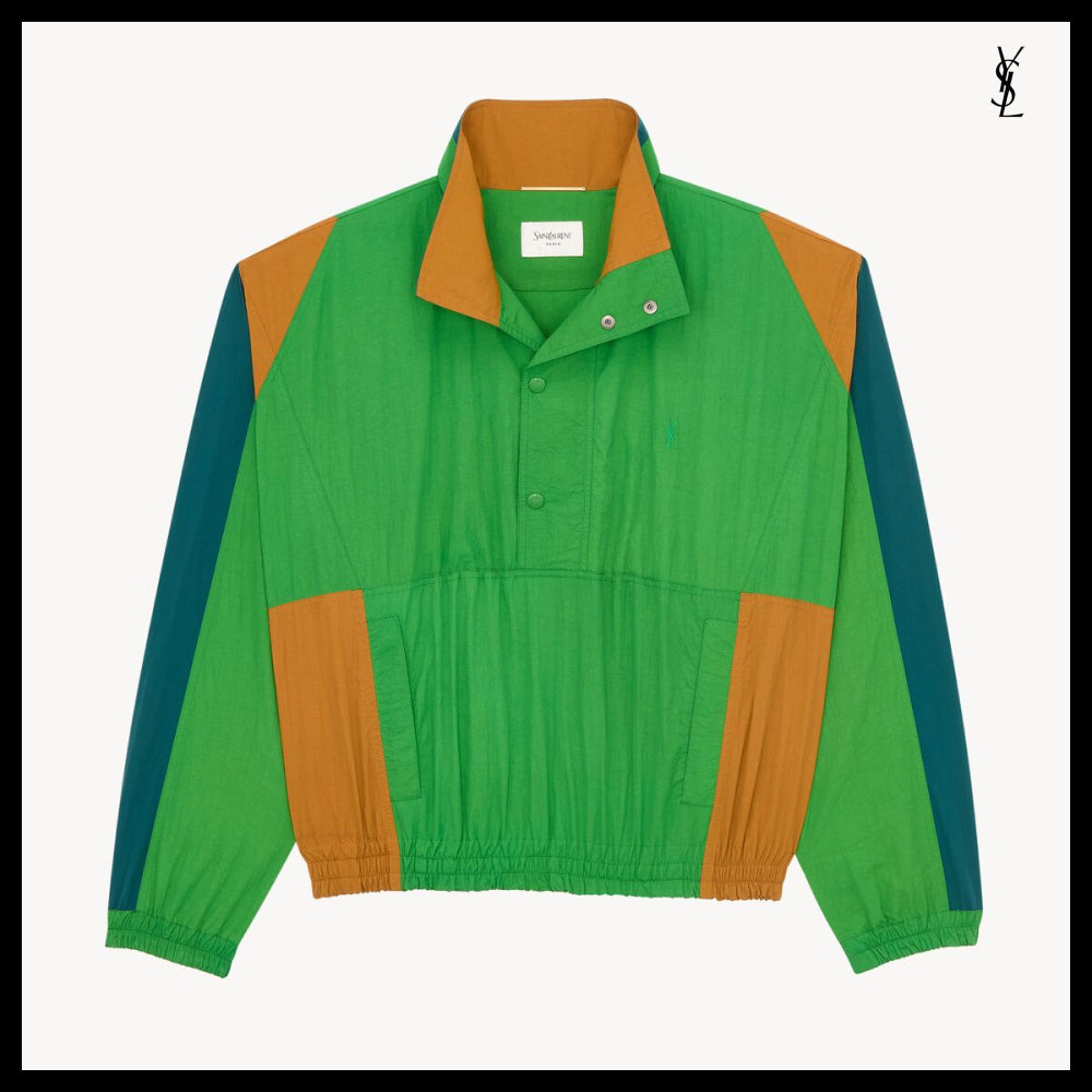 【Saint Laurent】Nylon Faille CASSANDRE Windbreaker