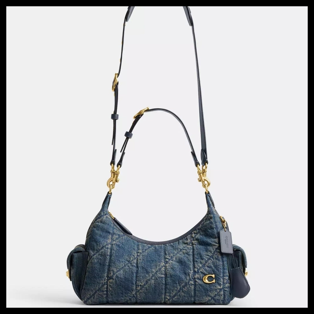 【Coach】Pocket Juliet Bag 30 In Regenerative Cotton Denim