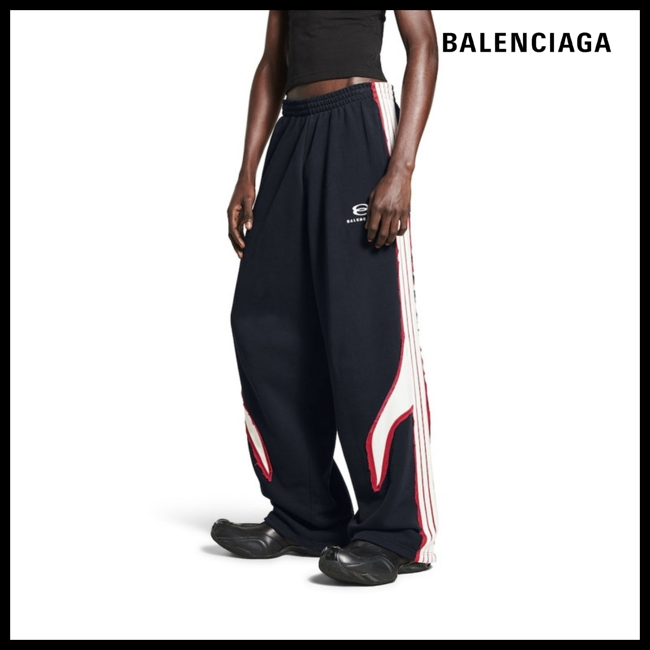 【BALENCIAGA】Cut-Up Oversized Sweatpants in Faded