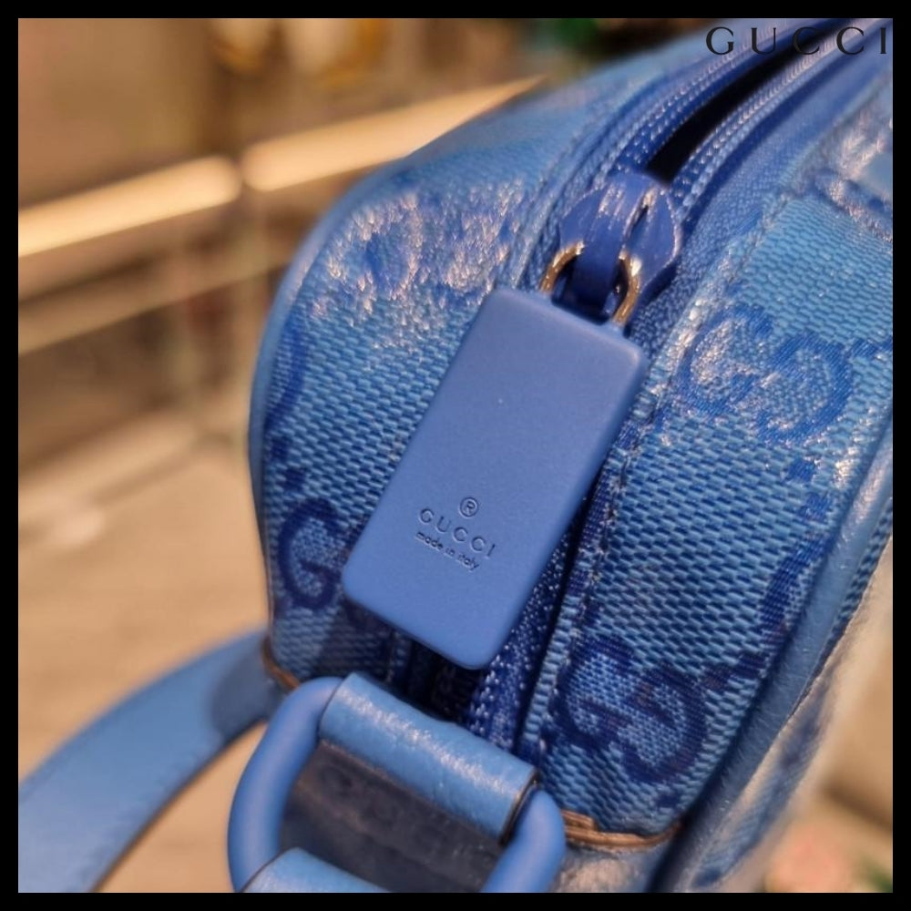 【GUCCI】Men's GG Crystal Canvas Mini Shoulder Crossbody Bag