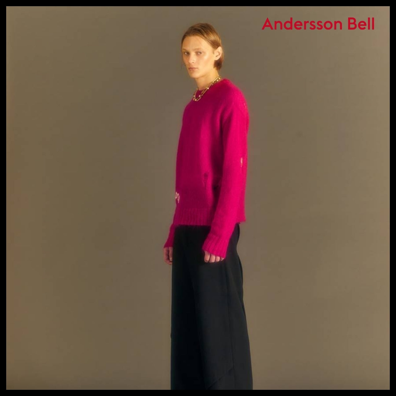 【ANDERSSON BELL】ADSB Kid Mohair Crew-Neck Sweater 3Colors