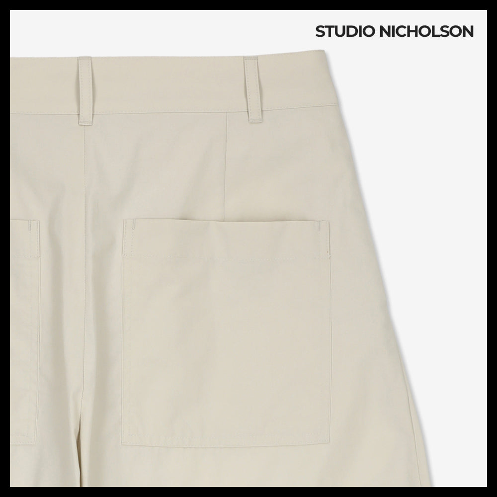 【STUDIO NICHOLSON】ボソン ワイド クロップパンツ ボーン