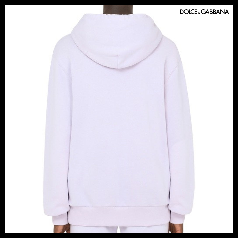 【Dolce & Gabbana】JERSEY HOODIE WITH BRANDED TAG Regular