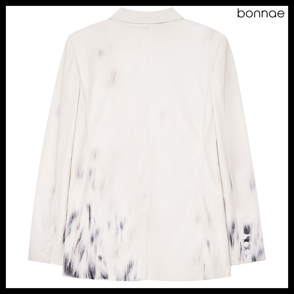 【Bonnae】Faux Leather Blazer 2Colors