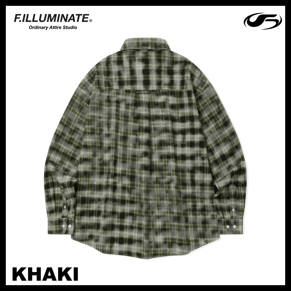 【FILLUMINATE】OVERFIT DAMAGE WASHED CHECK SHIRT 2COLOR