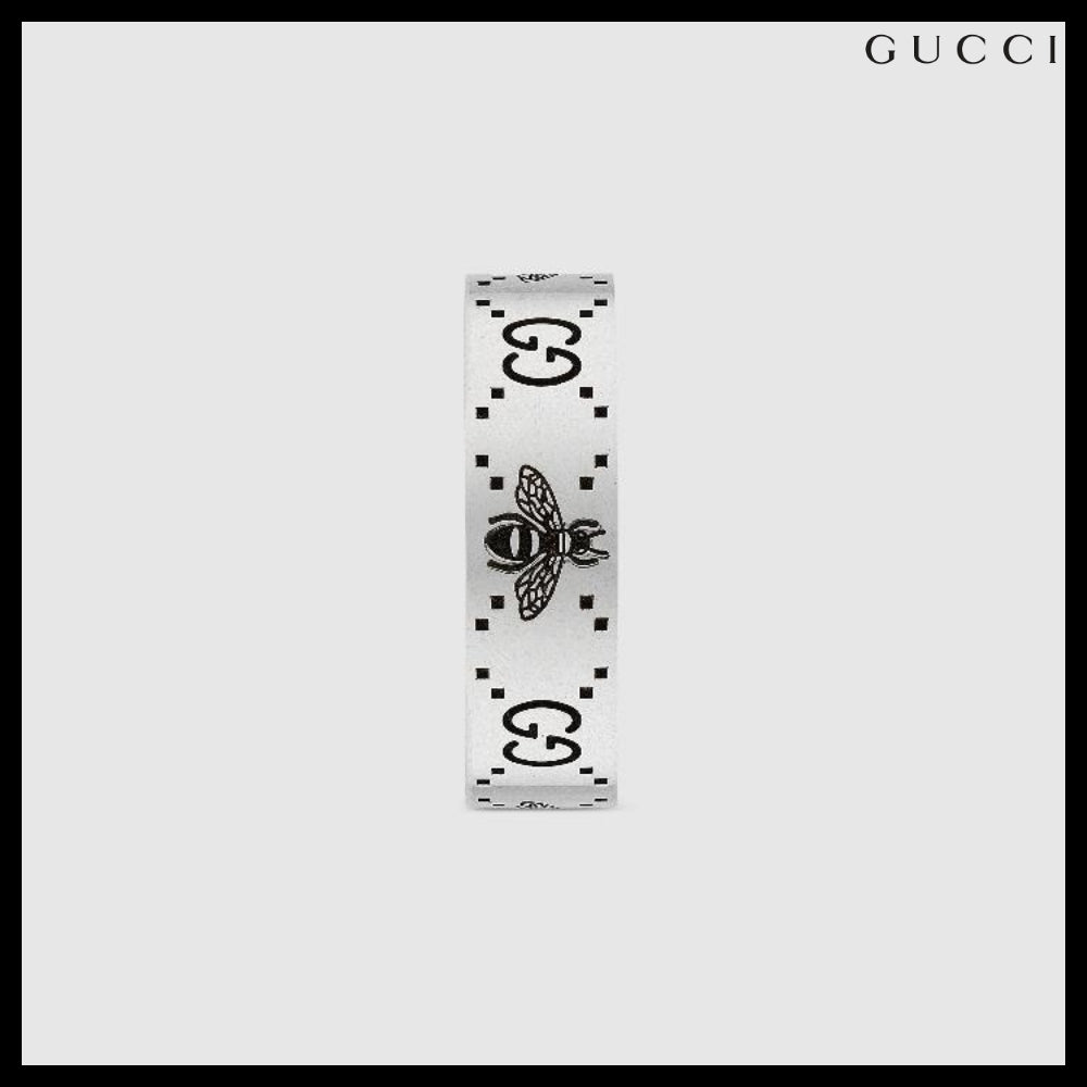 【GUCCI】GG BEE Engraving Ring SILVER