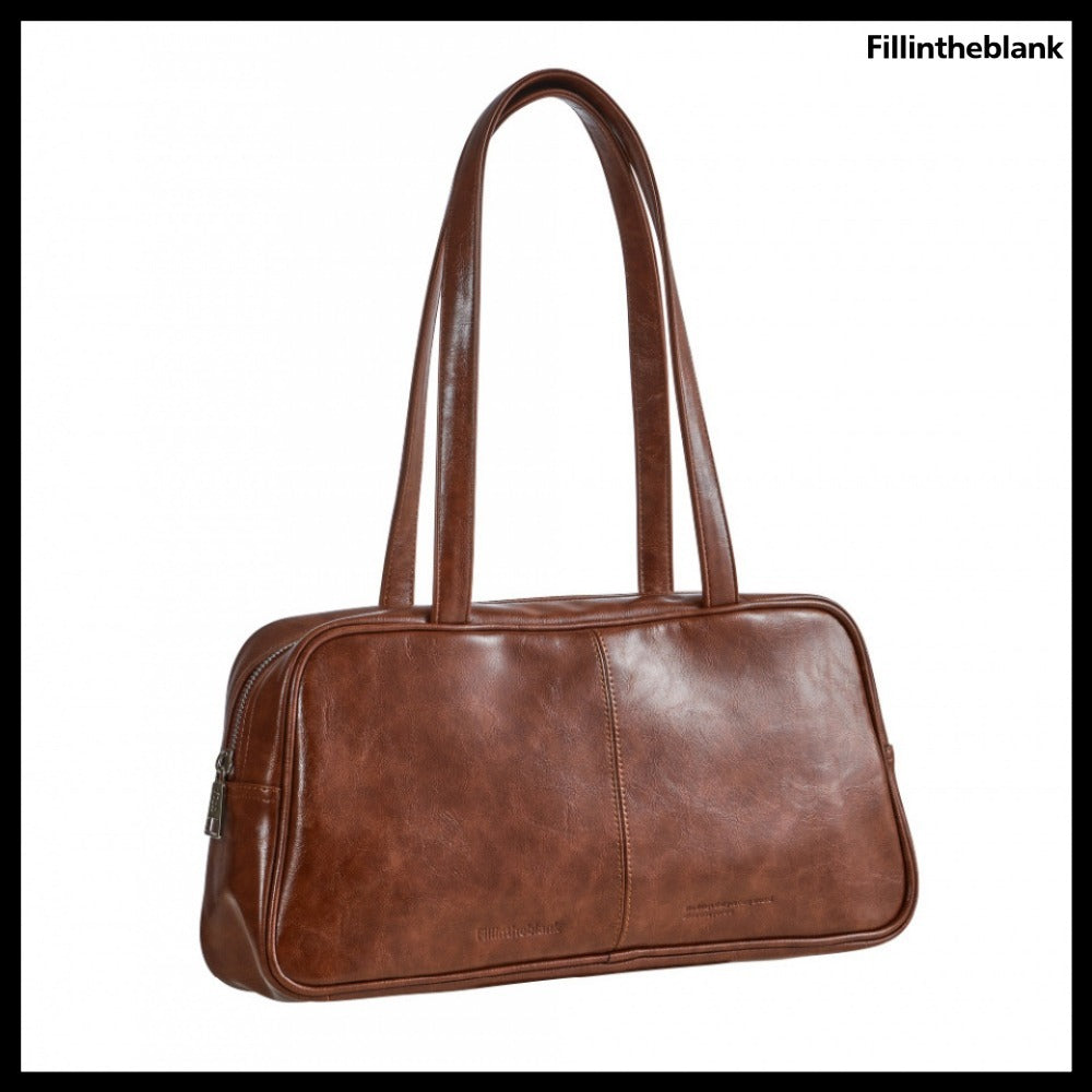 【FILL IN THE BLANK】TRAPEZOID BAGUETTE SHOULDER BAG 3COLORS