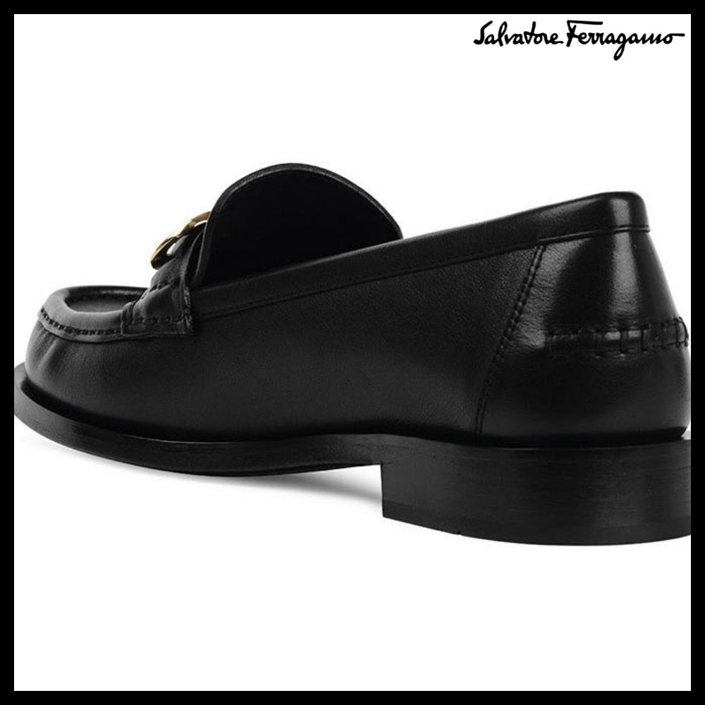 ◆FERRAGAMO◆OFELIA GANCINI LOAFERS BLACK
