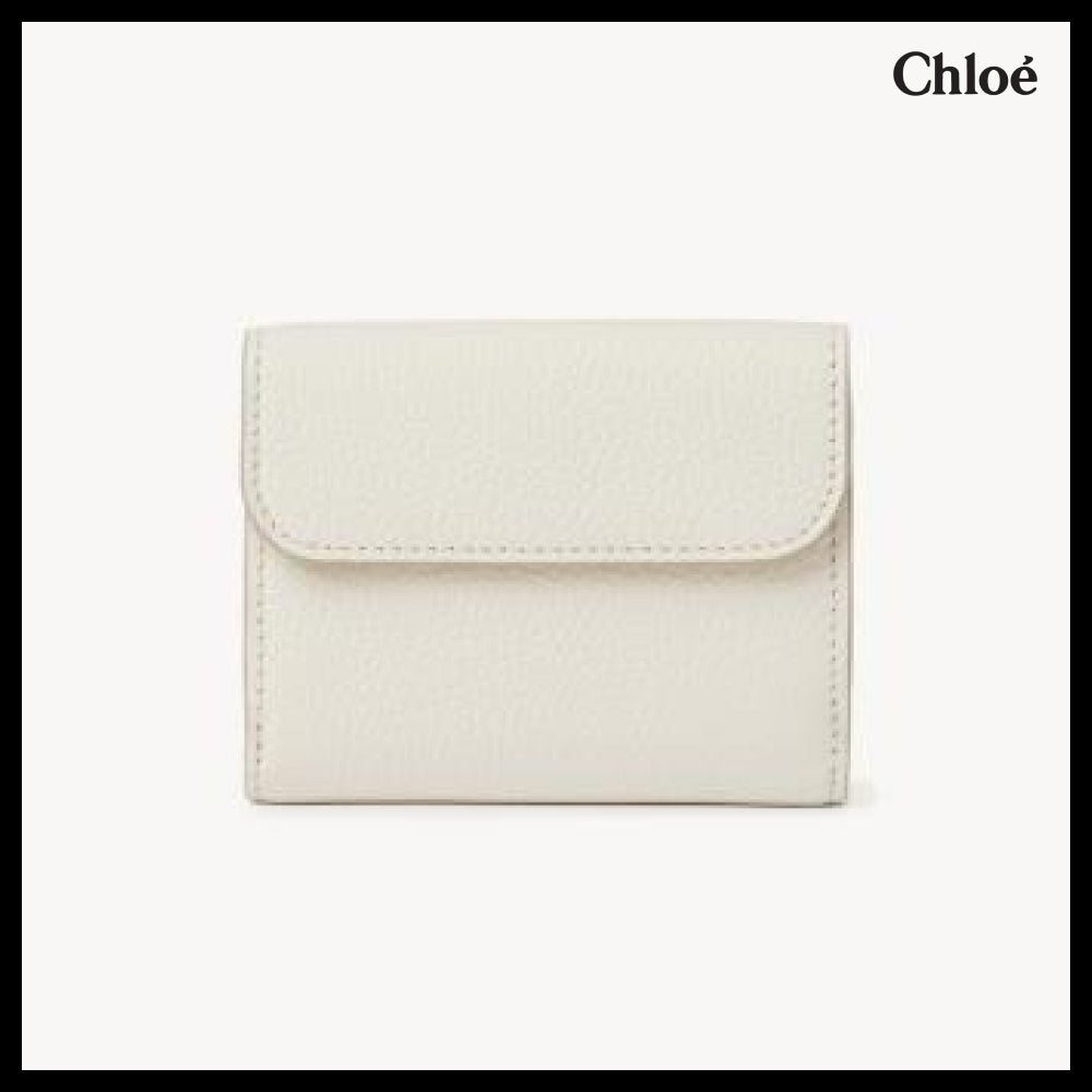 【Chloe】Marcie Small Trifold Wallet Misty Ivory