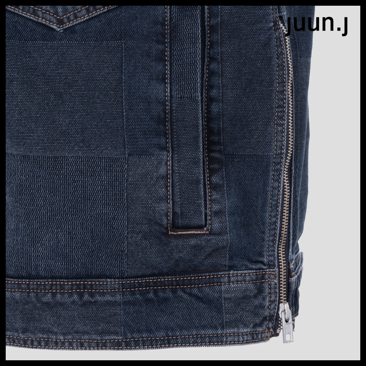 【JUUN.J】Jacquard Denim Trucker Navy