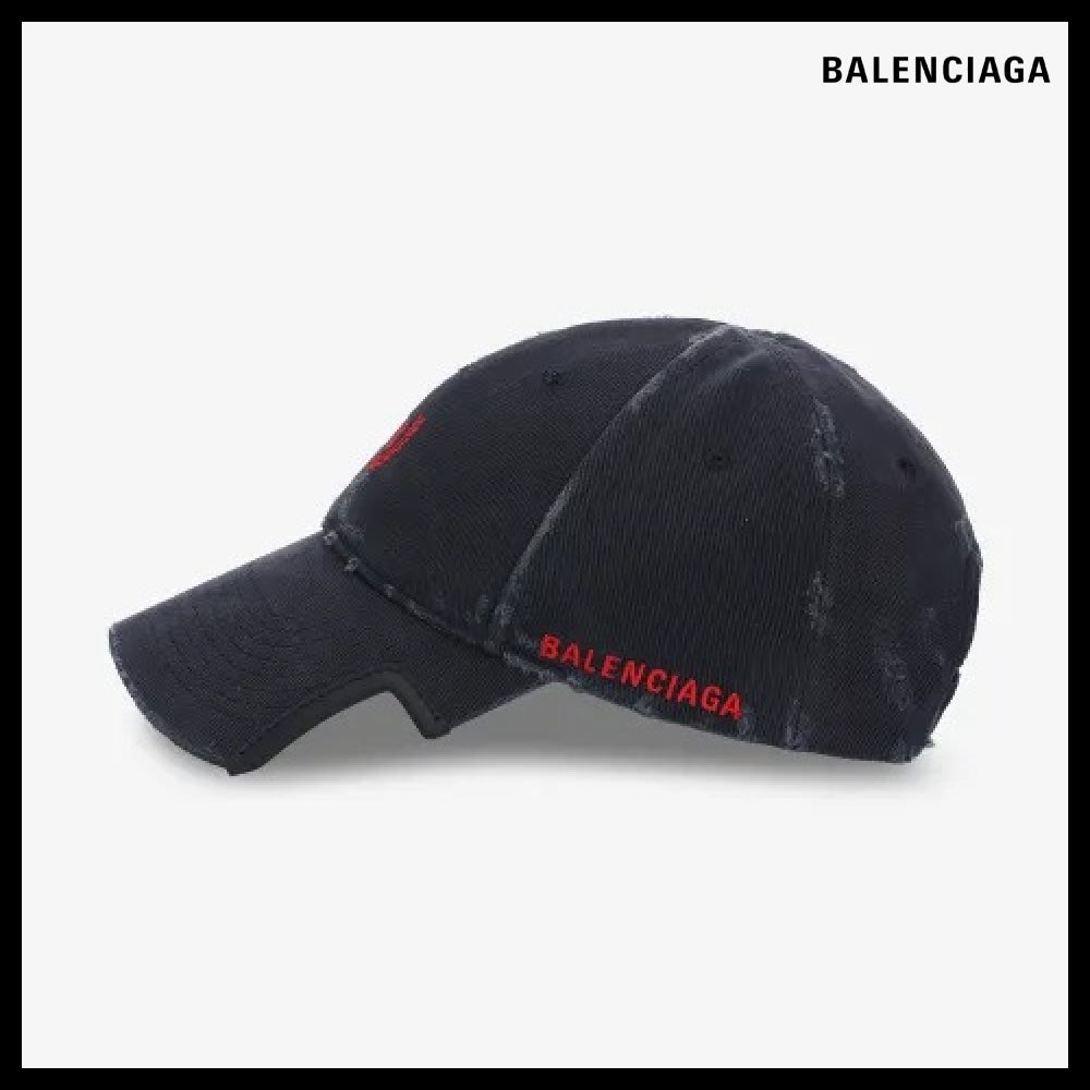 【BALENCIAGA】Laurel Classic Ball Cap Faded Black Red