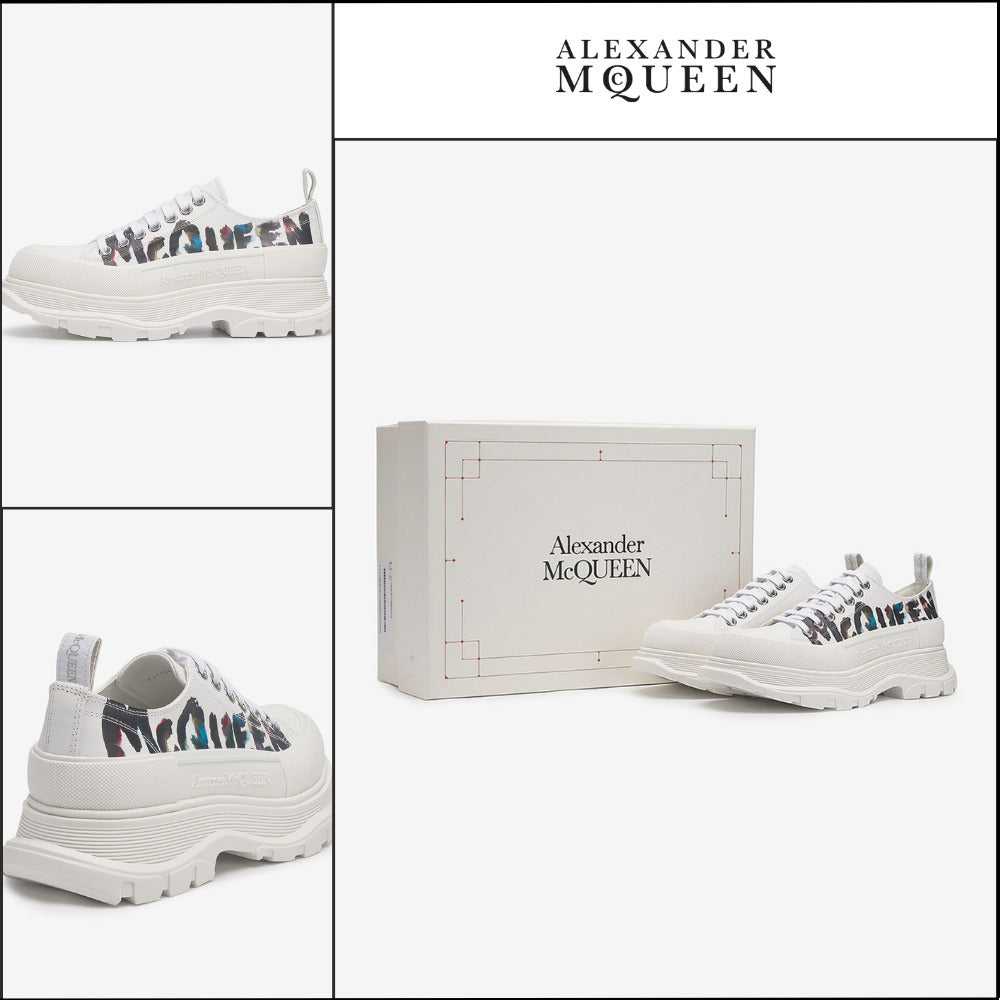 【Alexander Mcqueen】Graffiti Tread Slick Sneakers 711108