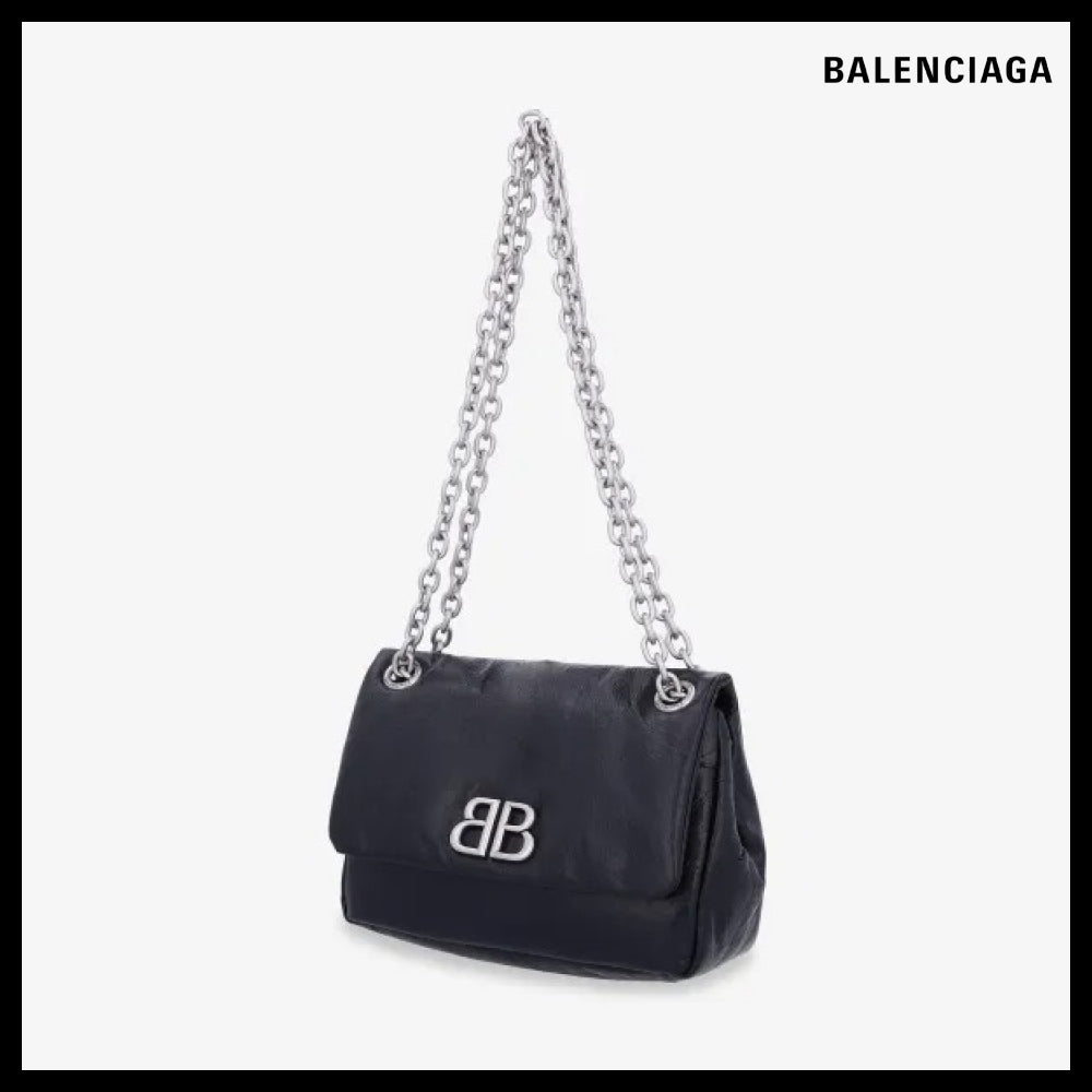 【BALENCIAGA】Monaco Mini Tote Bag Black