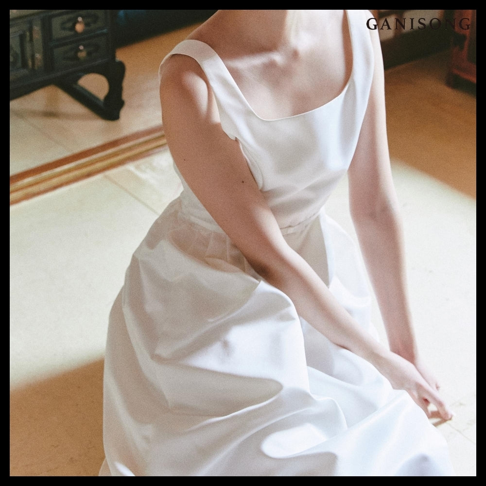 【GANISONG】Bridal Audrey Lady Dress White