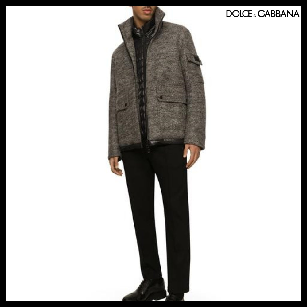 【Dolce&Gabbana】PADDED WOOL JACKET BRANDED TAG