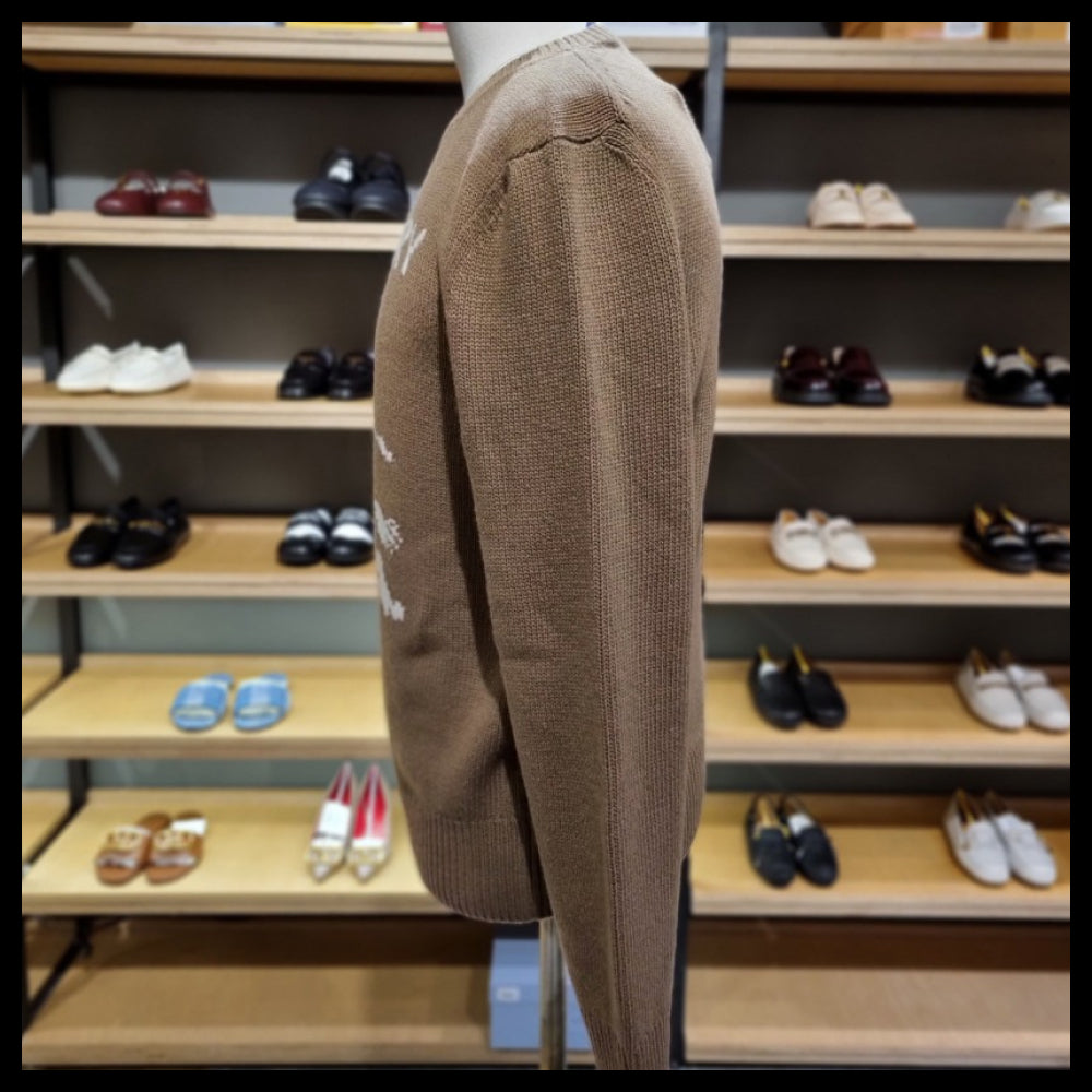 【BURBERRY】Brown knit sweater