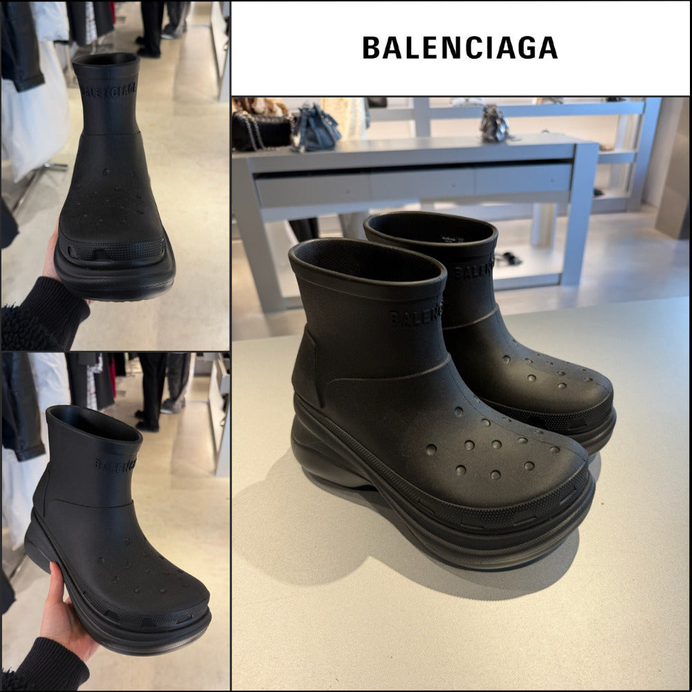 【BALENCIAGA】Rubber Men’s Ankle Boots Black