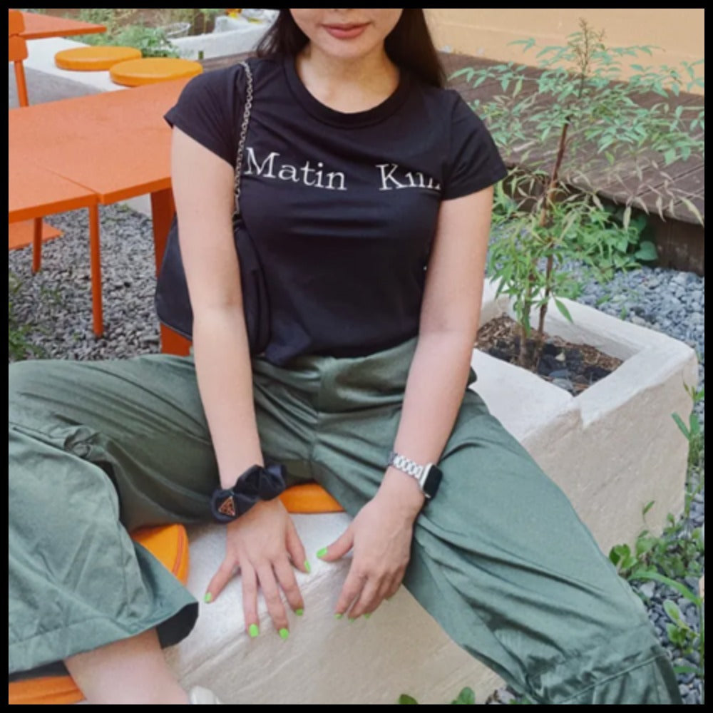 【Matin Kim】MATIN LOGO CROP TOP 2 Colors