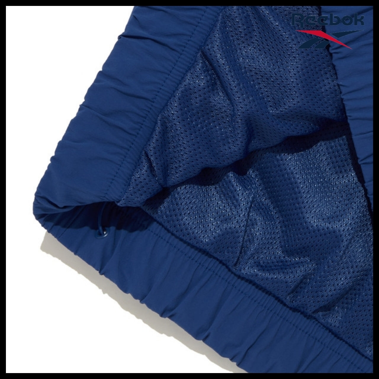 【Reebok】Stretch Hooded Windbreaker Jacket Blue