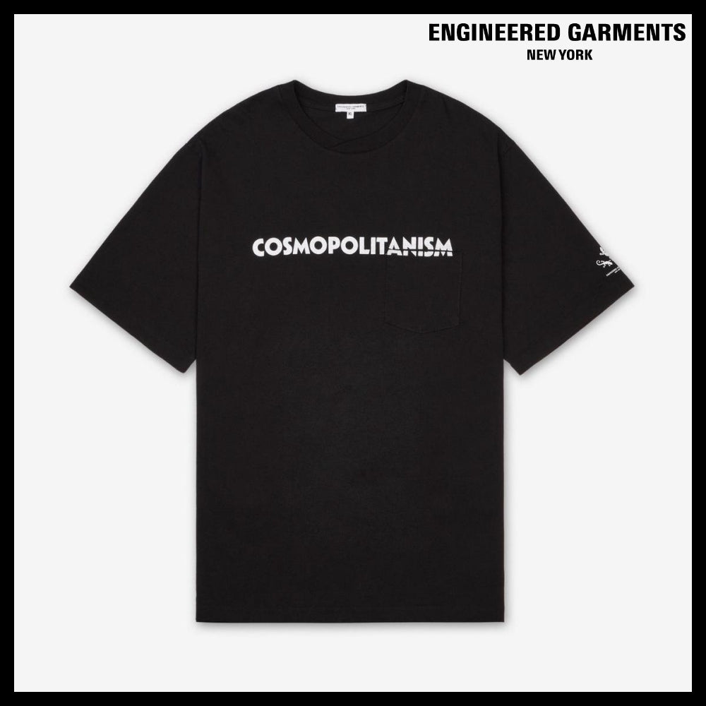 ◆Engineered Garments◆ プリント クロス クルーネック Tシャツ