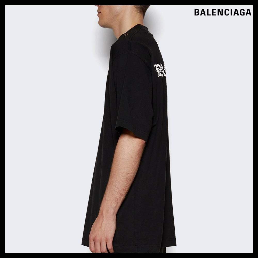 【BALENCIAGA】Medium Fit T-Shirt Faded Black White