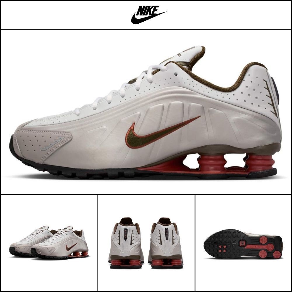 【NIKE】Shox R4 M Vast Grey Dusty Peach College