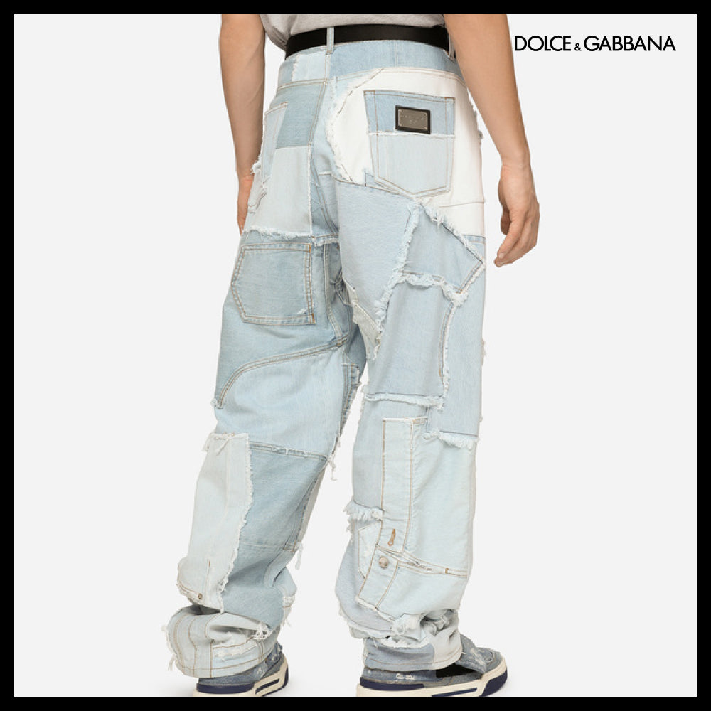 ★Dolce&Gabbanaアウトレットセール★LEG PATCHWORK DENIM JEANS