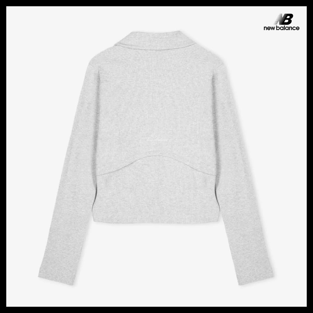 【New Balance】Women's Soft Fresh Ribbed Collar Two Way Zip