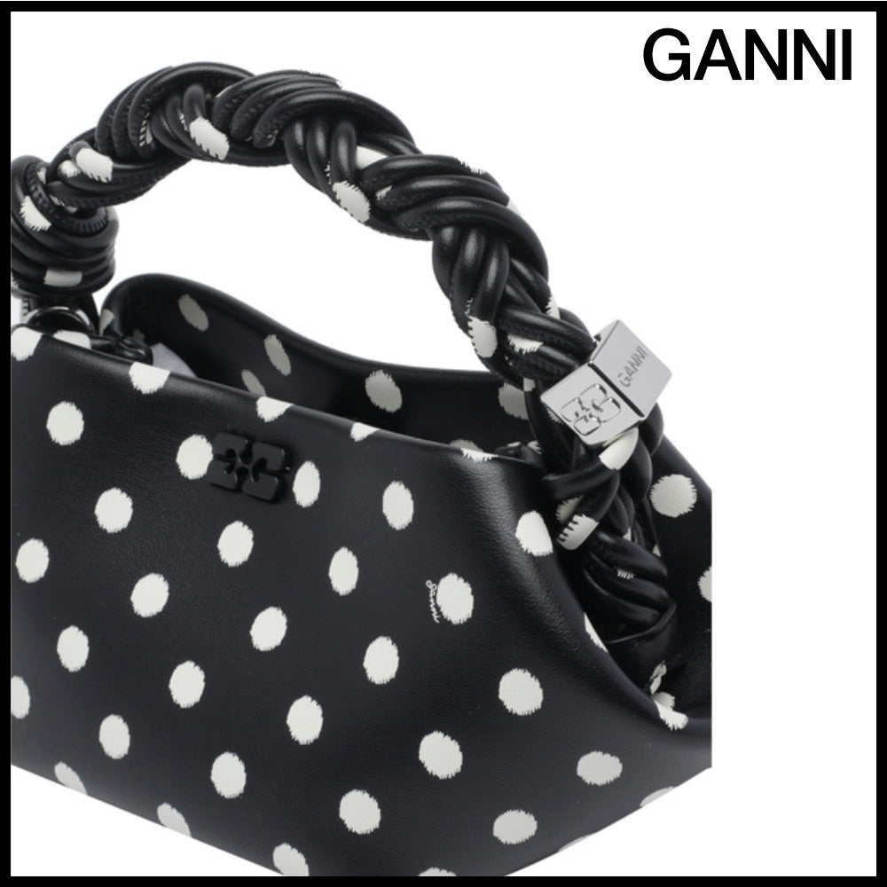 【GANNI】Black Compact Shoulder Bag