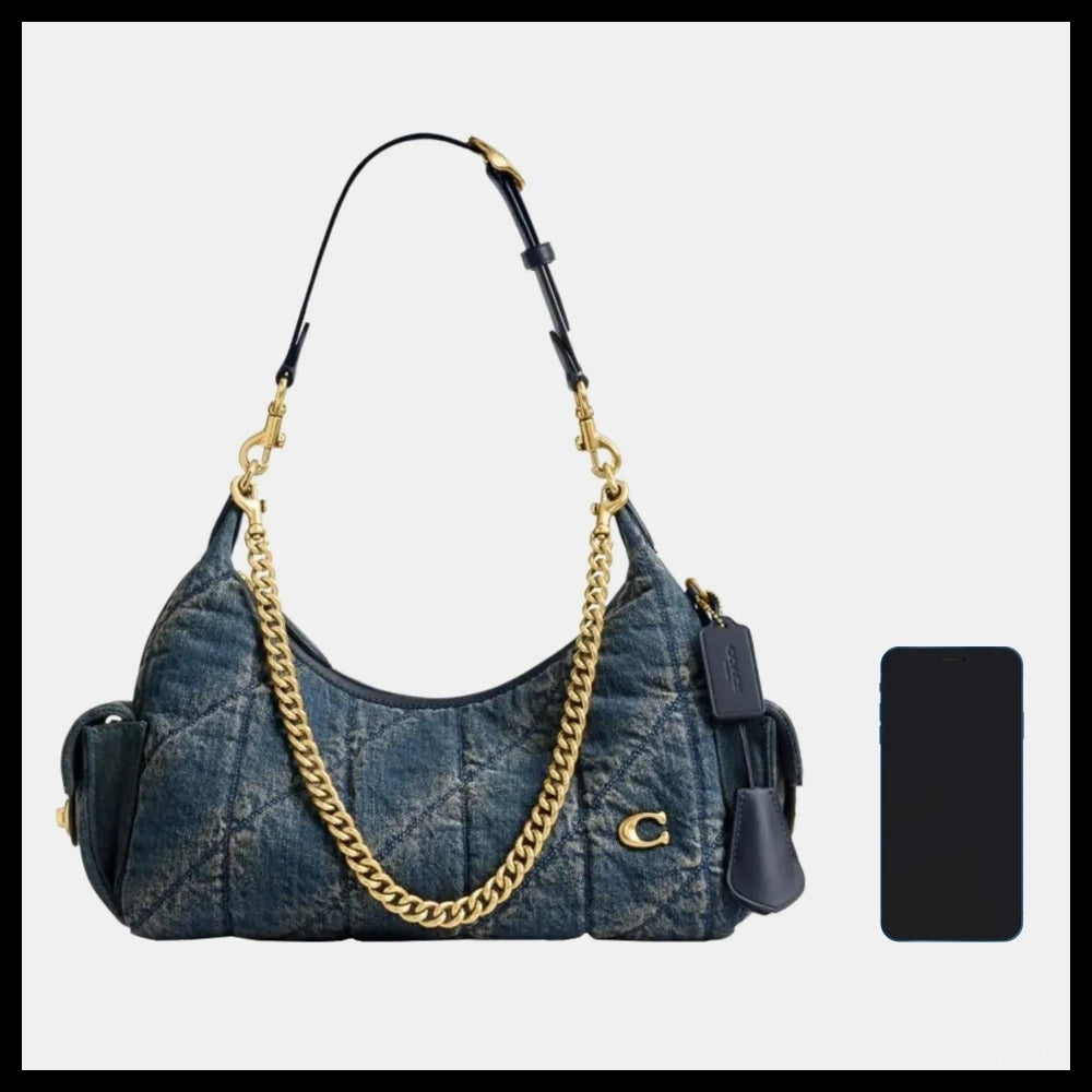 【Coach】Pocket Juliet Bag 30 In Regenerative Cotton Denim