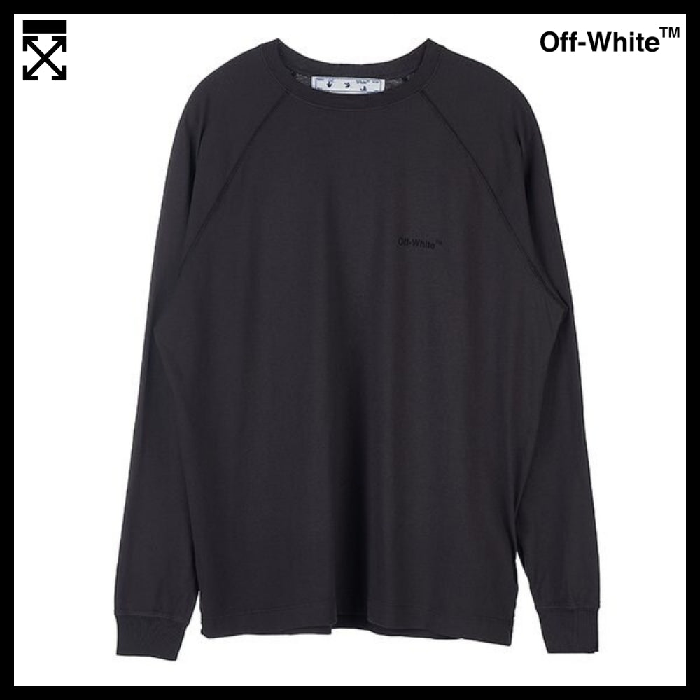 【Off-White】ダイアゴナル ストライプ ラグランスリーブ