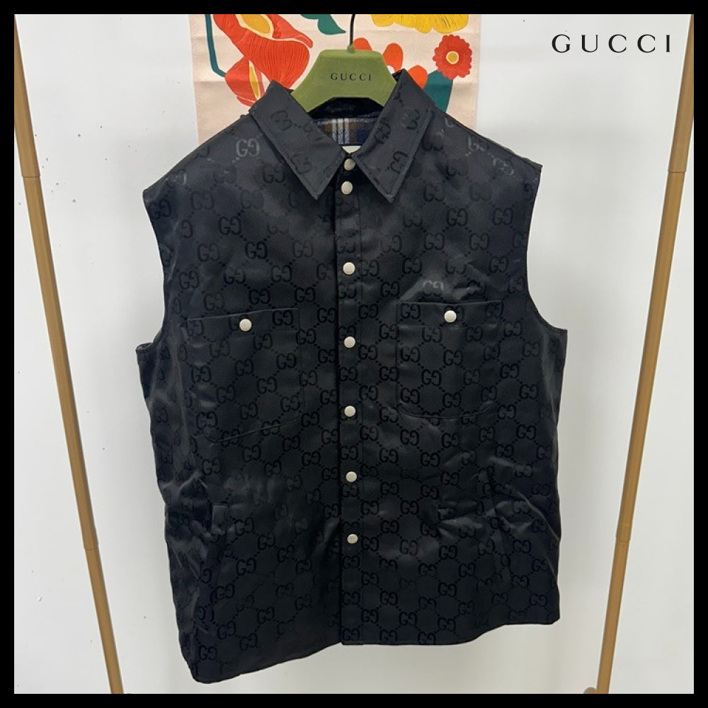 【GUCCI】GG Off The Grid Canvas Nylon Vest Black