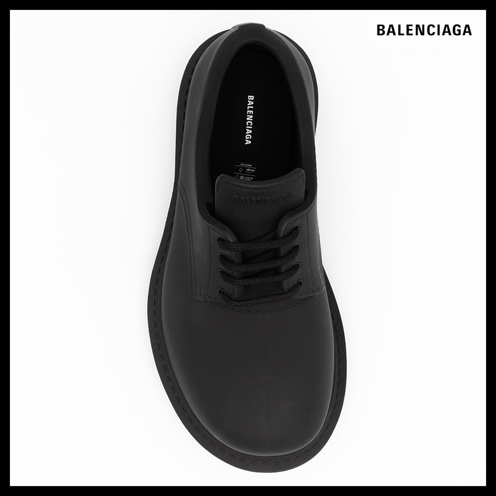 【BALENCIAGA】Steroid Black Men’s Derby Shoes