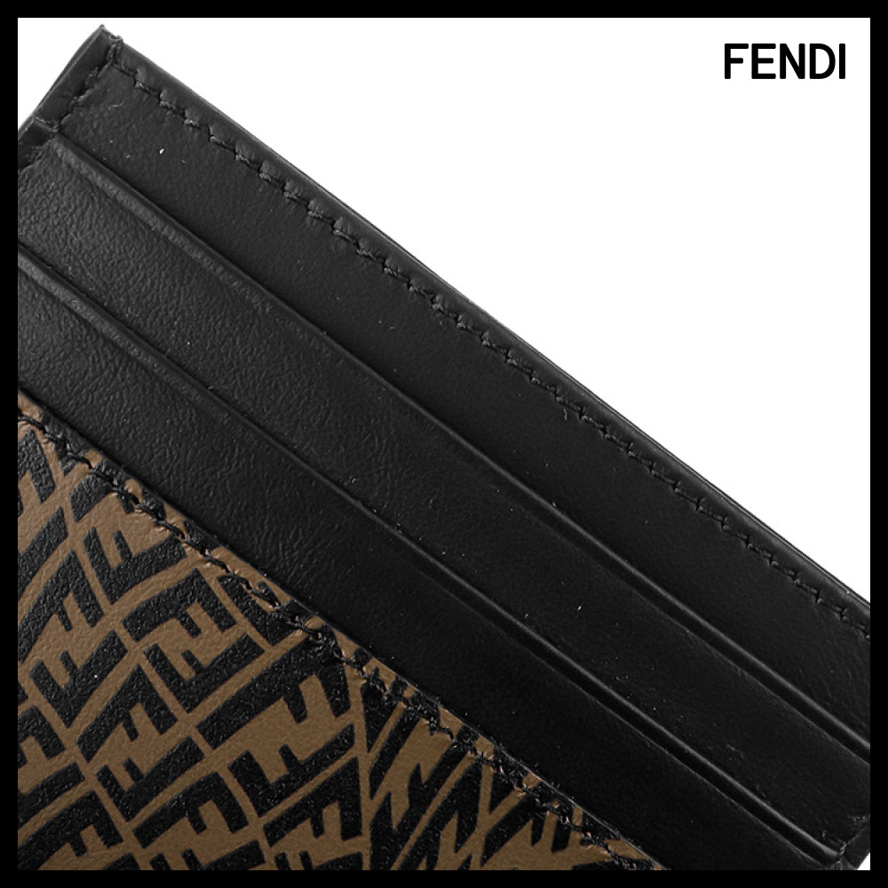 【Fendi】Men's Card Wallet Logo Luxury