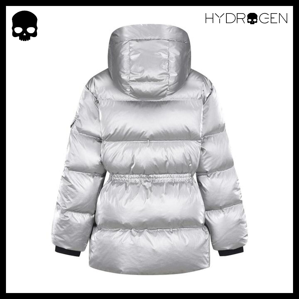 【HYDROGEN】WOMEN HELIUM RDS MID-LENGTH DOWN JACKET SILVER
