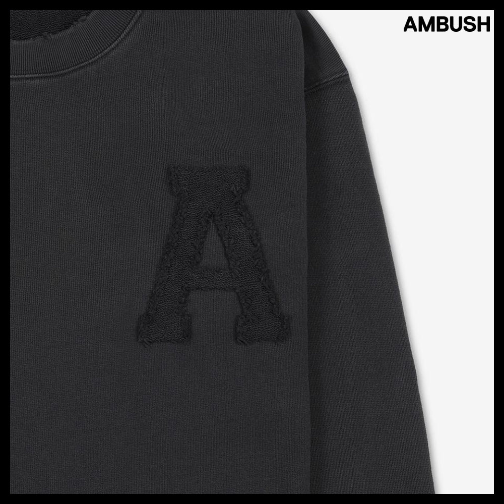 【AMBUSH】Distressed Hole Sweatshirt Black