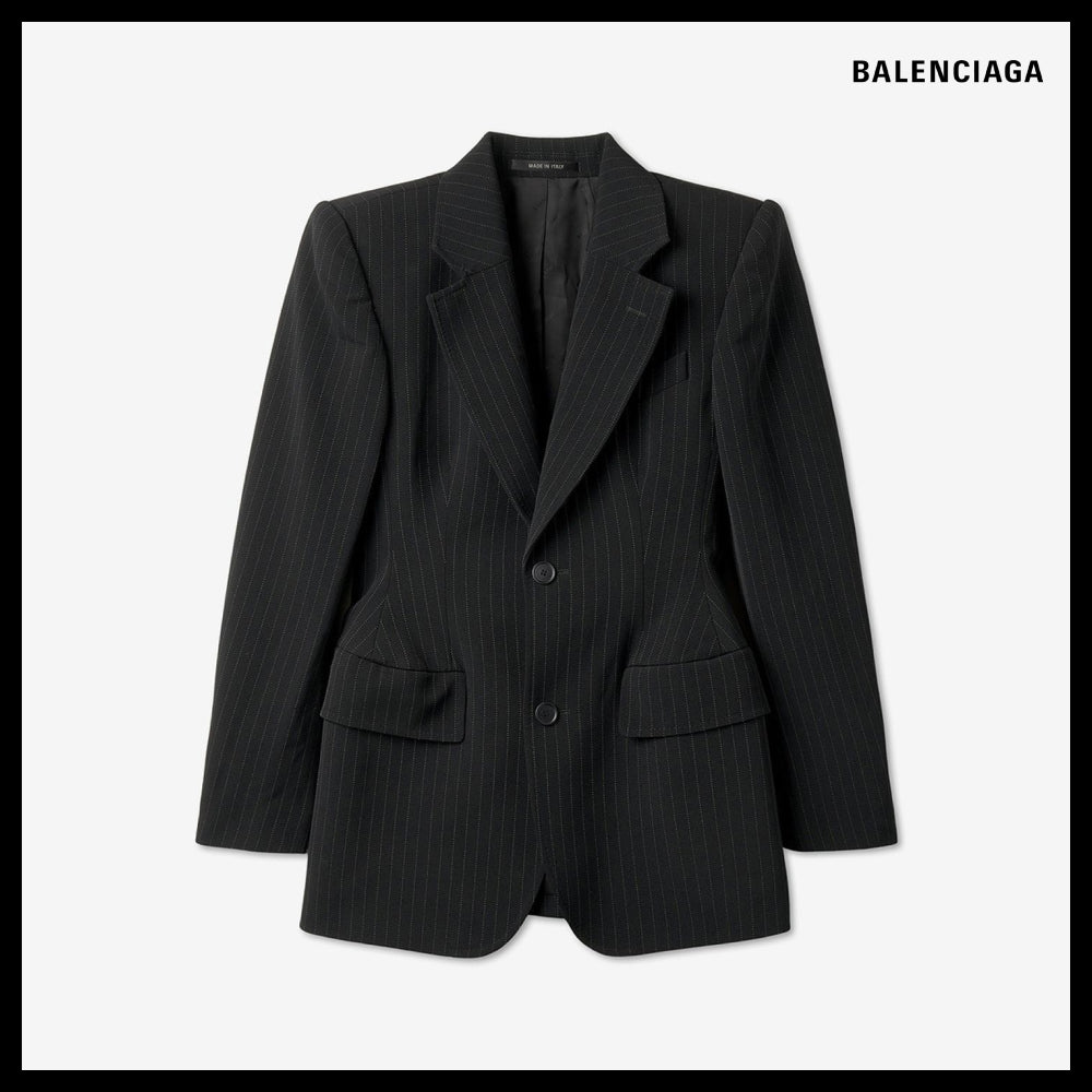 【BALENCIAGA】Hourglass Jacket White Black