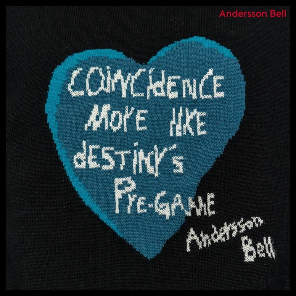 【ANDERSSON BELL】Boys Heart Message Crew-Neck Sweater