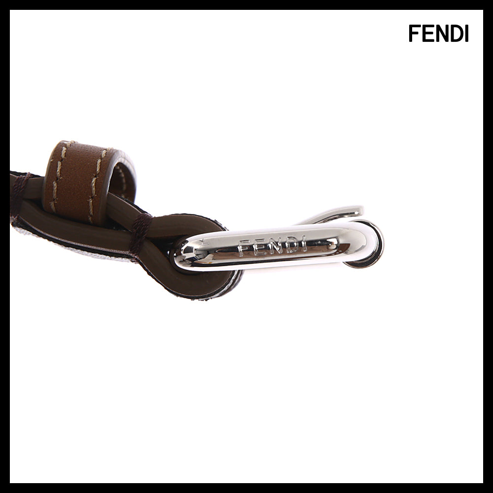 【Fendi】FF Name Plate Brown Pet Collar