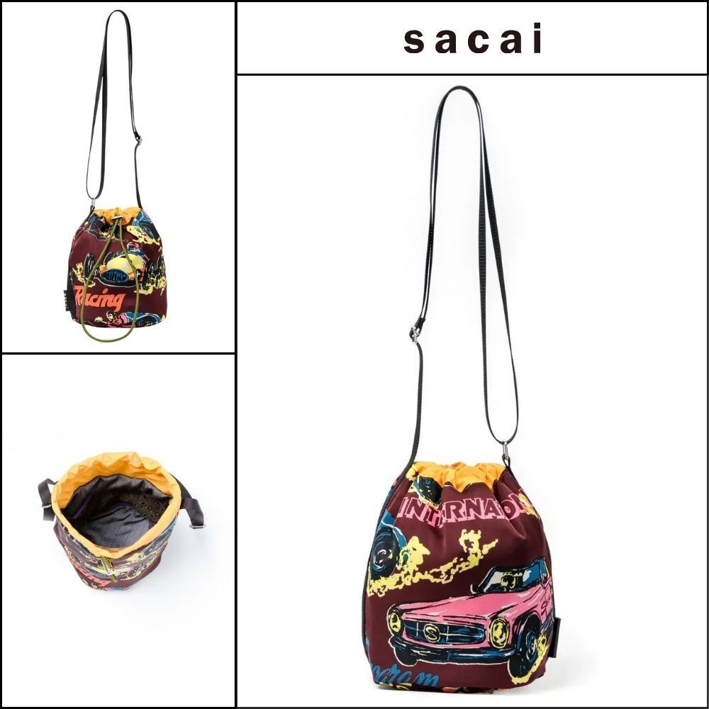 【sacai】Zantan Makeup Pouch Burgundy