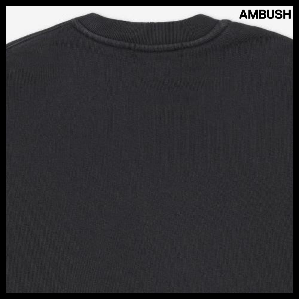 【AMBUSH】Distressed Hole Sweatshirt Black