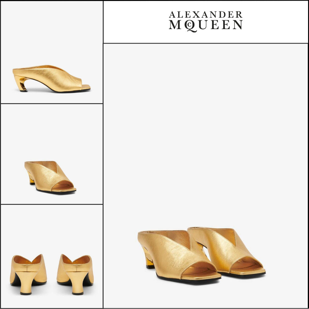 【Alexander Mcqueen】Armadillo Mule in Gold