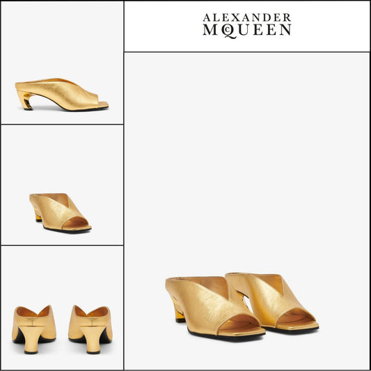 【Alexander Mcqueen】Armadillo Mule in Gold