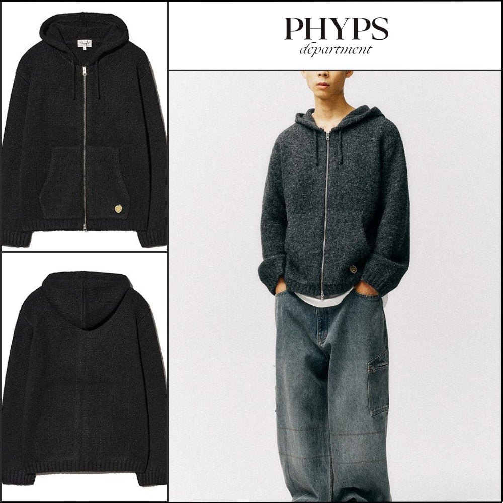 【PhypsDepartment】ハート アップル ニット フードジップアップ